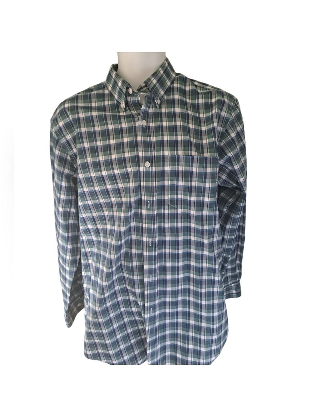 Men's L.L. BEAN Plaid long sleeve shirt cotton button down casual traditional M